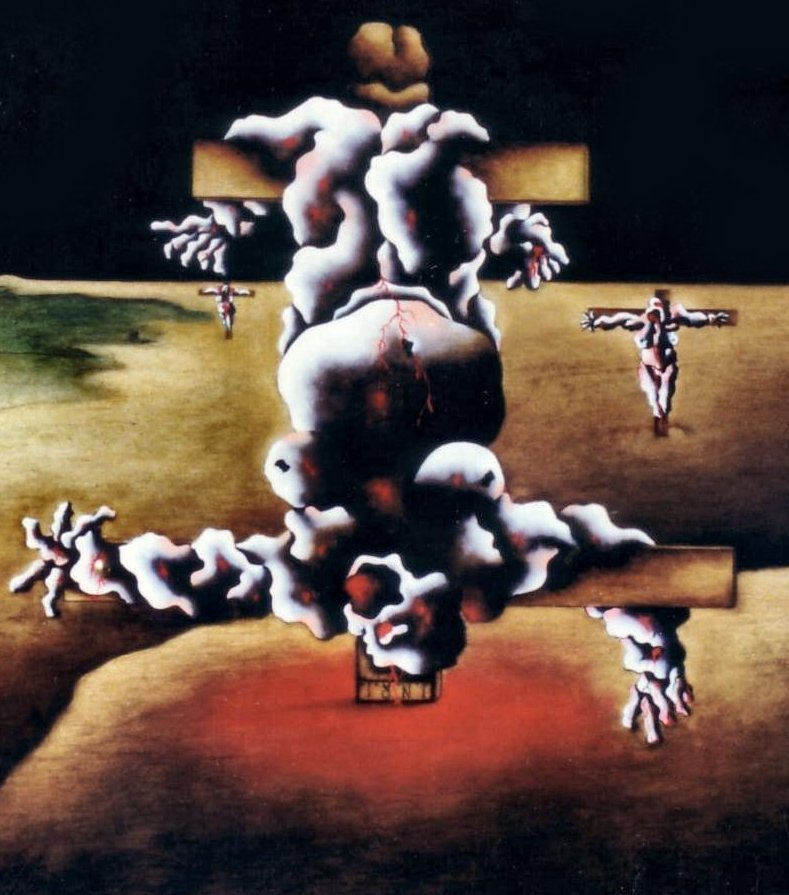 1 Particolare  Gessù Cristo la Nazzarena e le compagne puttane   (olio su tavola cm 60x100)