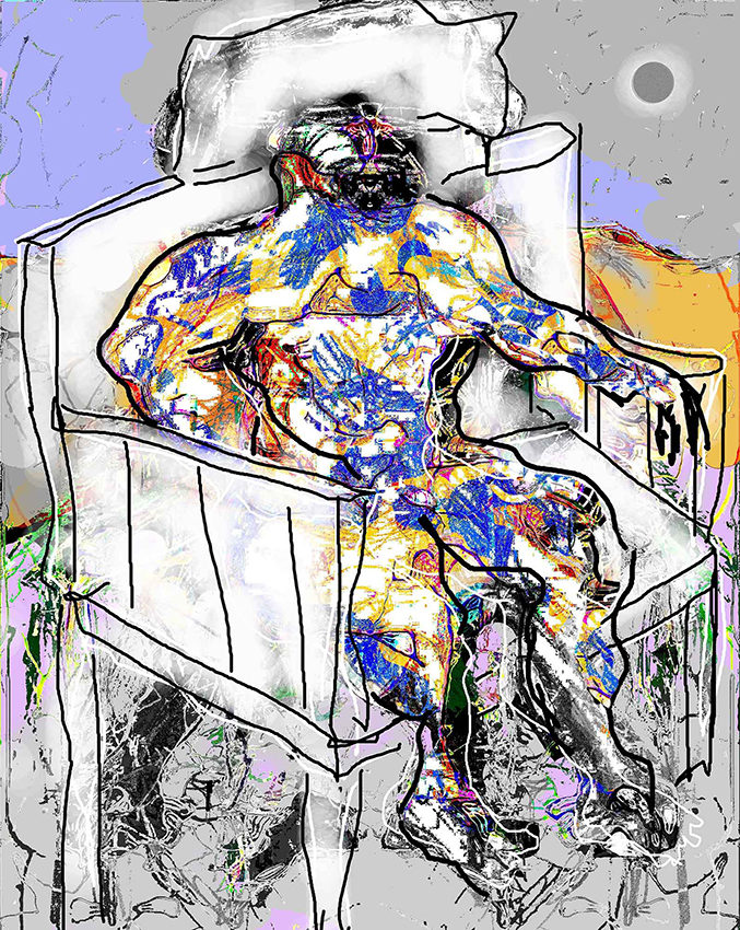 "In attesa di un Pensiero" (13 aprile 2024) cm 60 x 80 (Stampa diretta su acrilico + alluminio) (Edizione unica di 3)