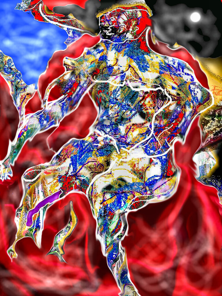 "L'ultimo cielo blue" (27 aprile 2024) cm 60 x 80 (Stampa diretta su acrilico + alluminio) (Edizione unica di 3)