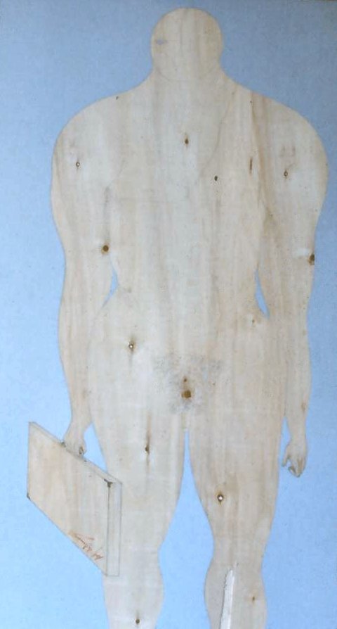 Autoritratti (tecnica mista su tavola cm 63x111) (gennaio 87)