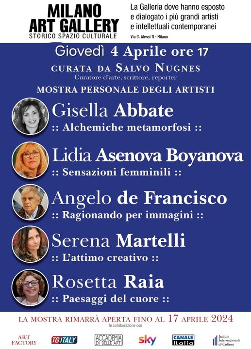 Locandina Mostra a 4 Milano Art Gallery