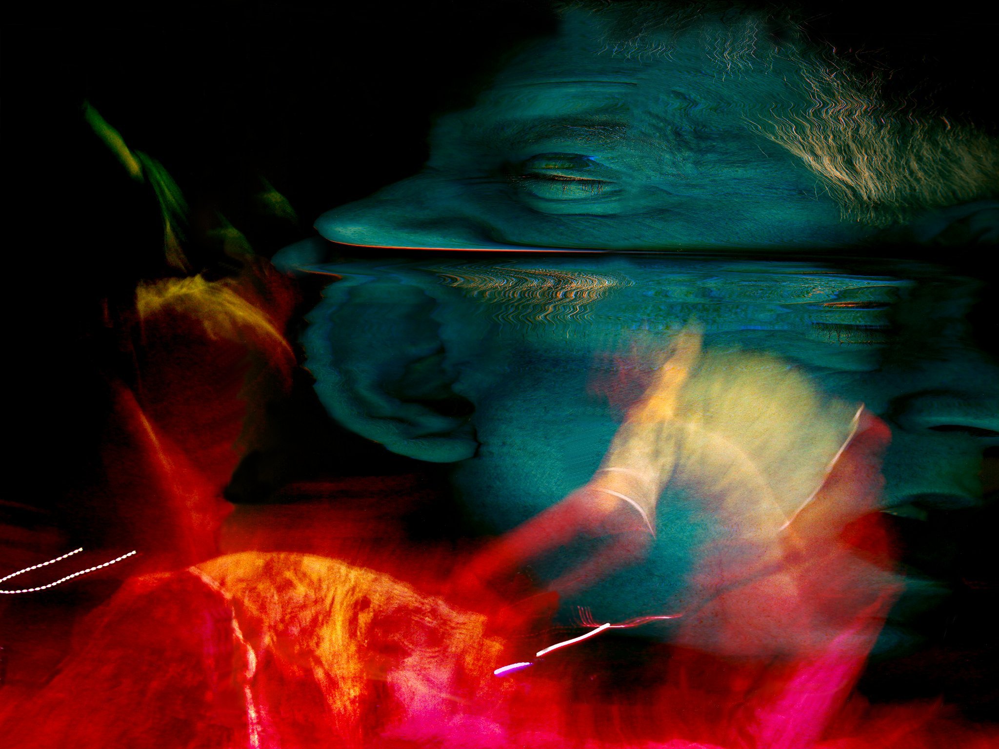 tempi sovrapposti in rosso cm 100 x 75 Stampa lightjet su carta Kodak Endura montata sotto plexiglass Tiratura : Edizione unica di 3