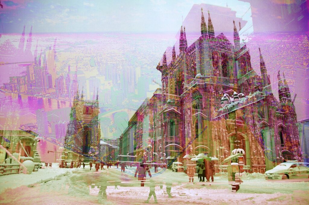 “Nevicata con riflesso in Piazza Duomo” - 2009
(cm 150 x 99,63 )
(Stampa lightjet fine art cotone montata sotto plexiglass )
Tiratura : Edizione unica di 3.